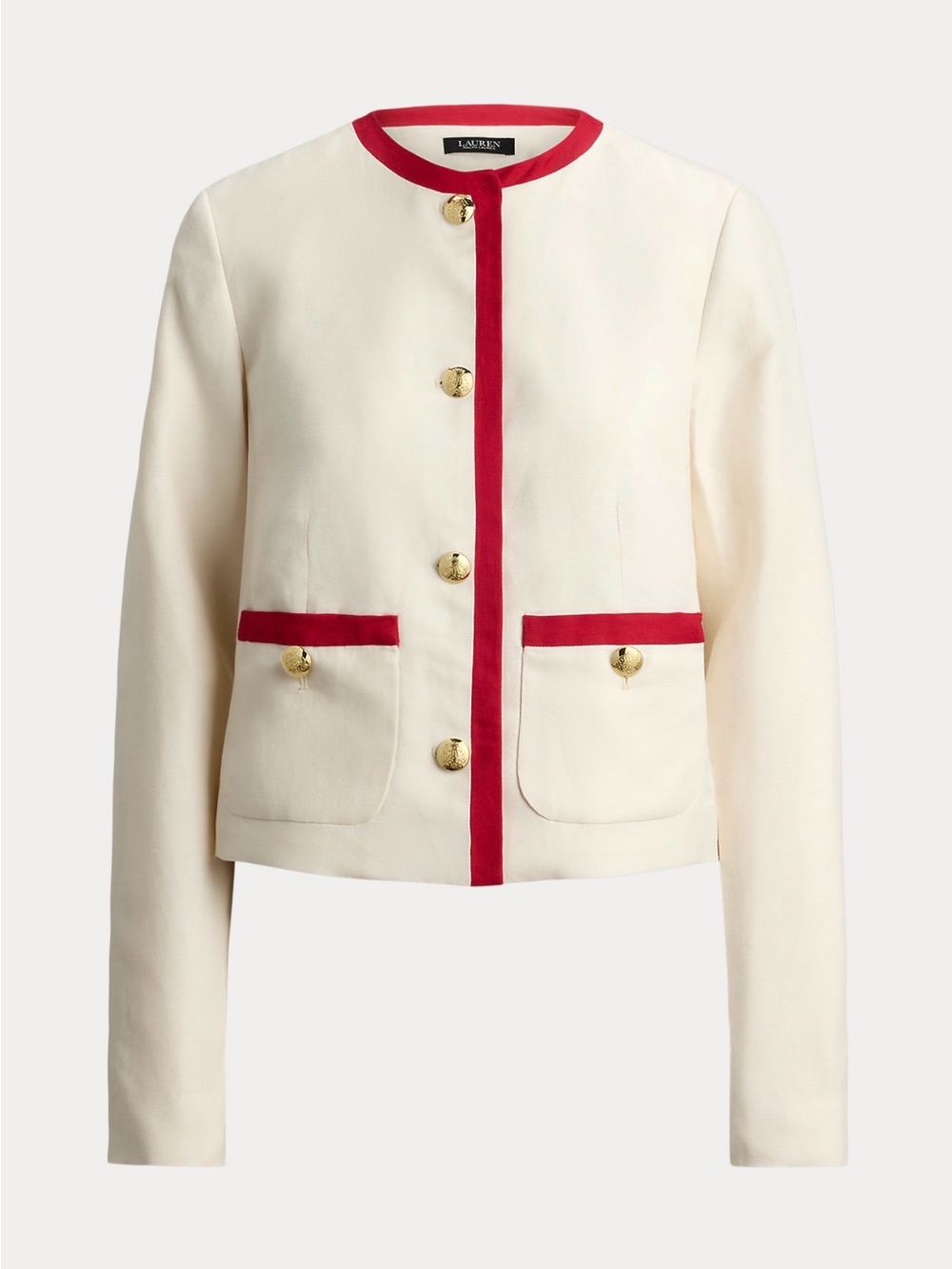 Polo by Ralph Lauren Cream Jacket with Red Trim
